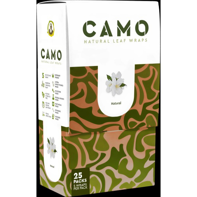 Picture of CAMO NATURAL LEAF WRAPS 25PK - NATURAL MATCHA