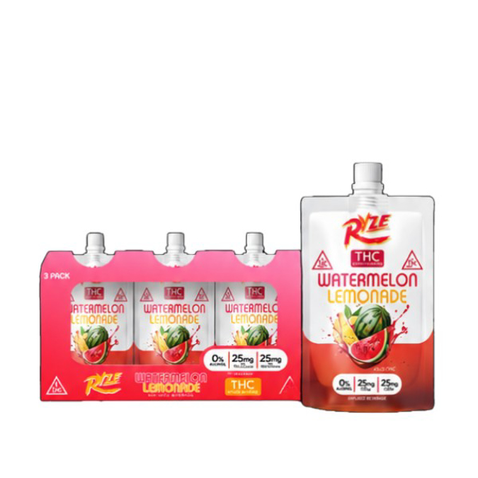Picture of RYZE THC INFUSED BEVERAGE 150MG - WATERMELON LEMONADE