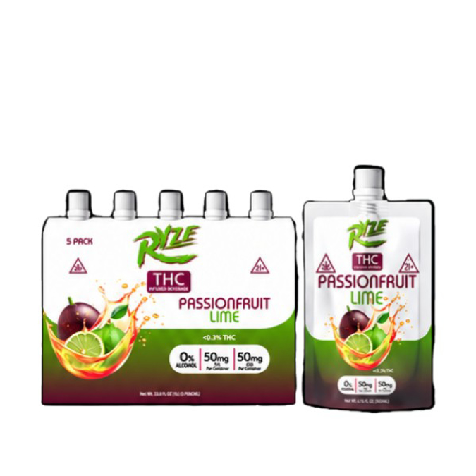 Picture of RYZE THC INFUSED BEVERAGE 25MG - PASSIONFRUIT LIME