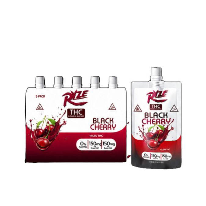 Picture of RYZE THC INFUSED BEVERAGE 50MG - BLACK CHERRY