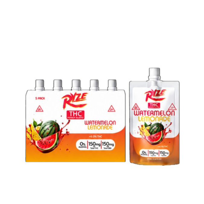 Picture of RYZE THC INFUSED BEVERAGE 50MG - WATERMELON LEMONADE