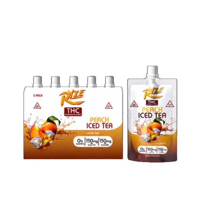 Picture of RYZE THC INFUSED BEVERAGE 50MG - PEACH ICED TEA