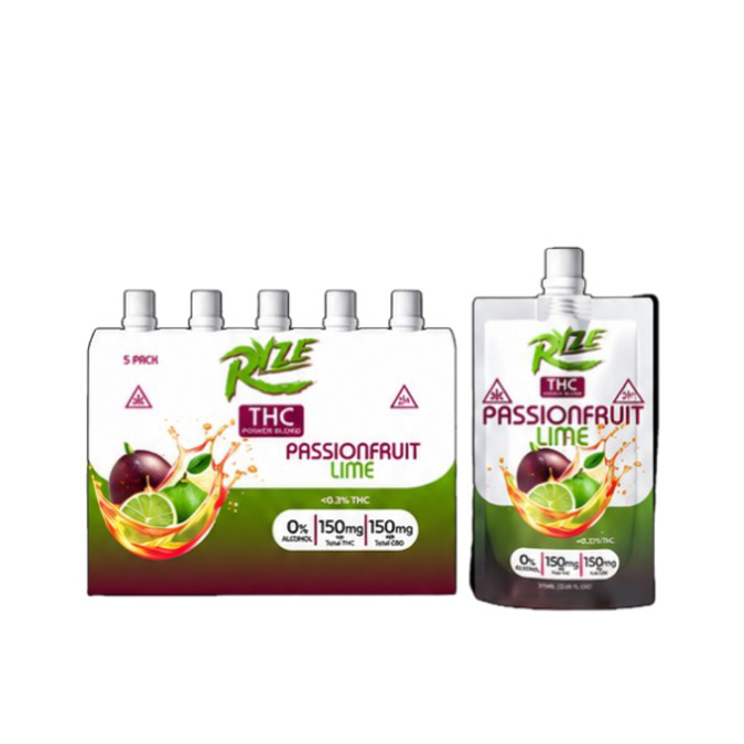 Picture of RYZE THC INFUSED BEVERAGE 50MG - PASSIONFRUIT LIME