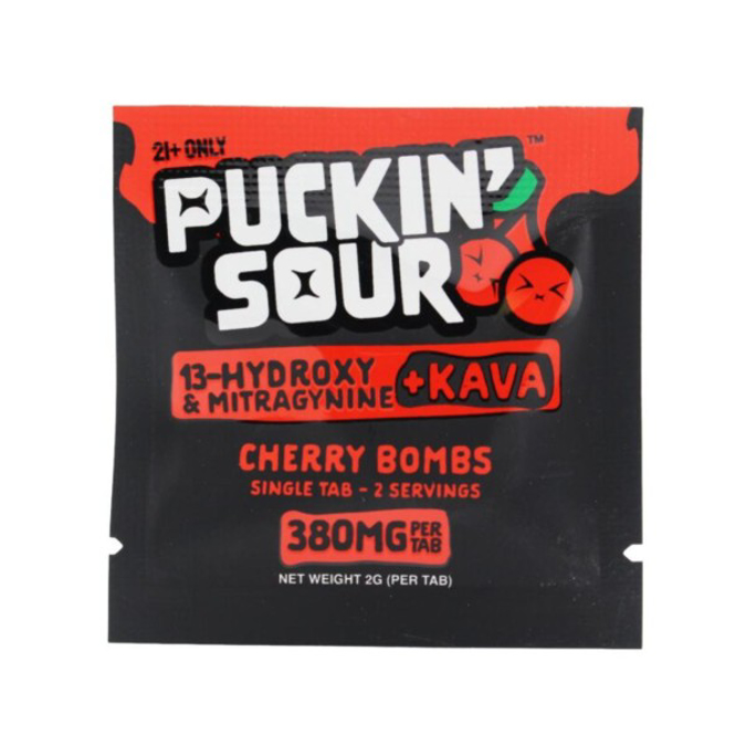 Picture of PUCKIN SOUR MIT + KAVA 380MG 30CT - CHERRY BOMB