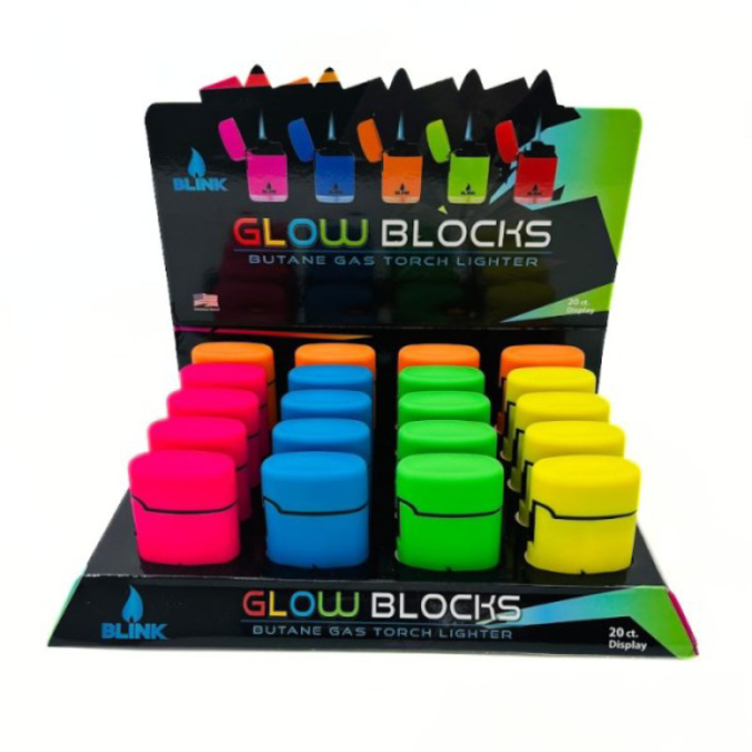 Picture of GLOW BLOCKS BUTANE GAS TORCH LIGHTER 20CT