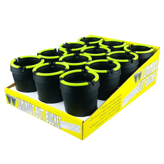Picture of LUMINOUS BUTT BUCKET ASHTRAY NEON COLOR 12CT DISPLAY