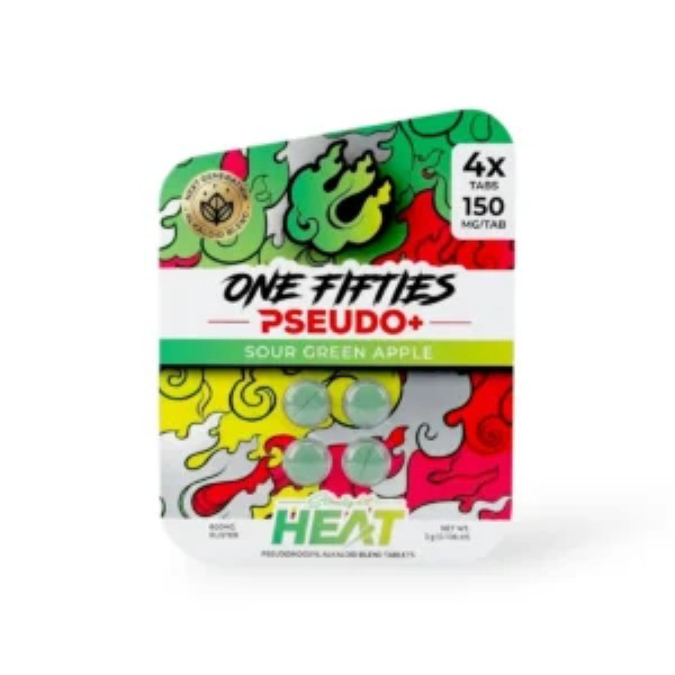 Picture of ONE FIFTIES PSEUDO 150MG 4CT - SOUR GREEN APPLE