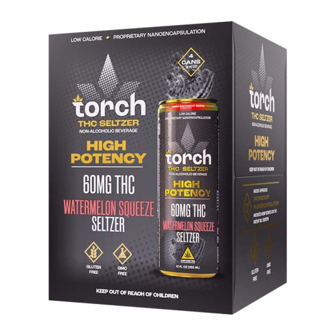 Picture of TORCH THC SELTZER 60MG 4CT WATERMELON SQUEEZE