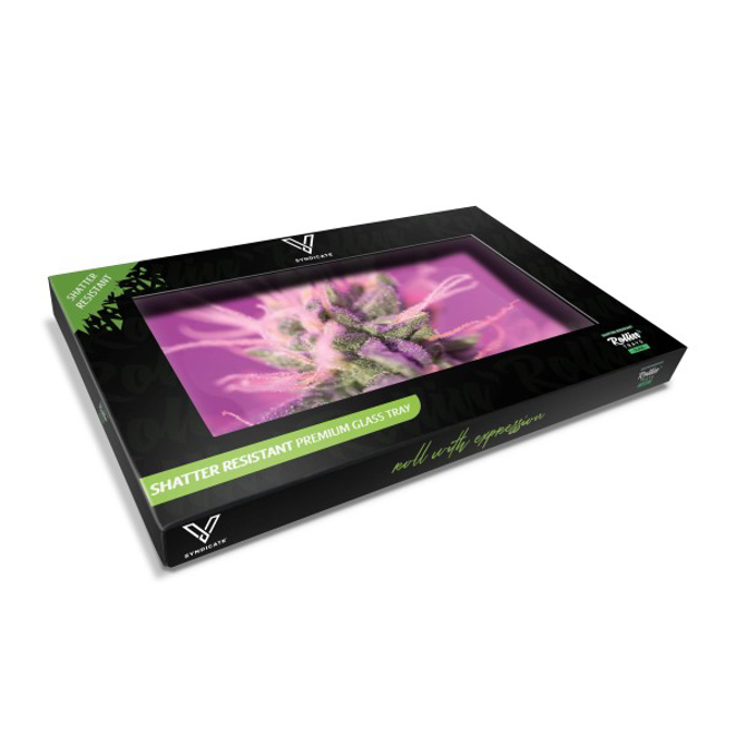 Picture of SYNDICATE GLASS TRAY MEDIUM - PINK LEMONADE