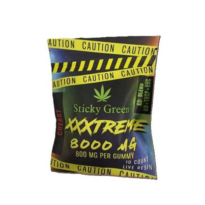 Picture of STICKY GREEN XXXTREME 8000MG 10CT GUMMY - CHERRY
