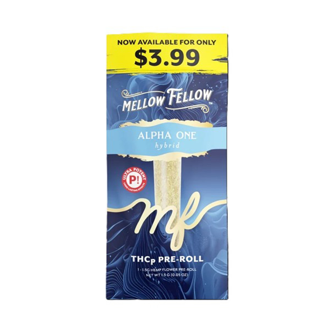 Picture of MELLOW FELLOW THCP PRE ROLL 15CT - ALPHA ONE (HYBRID)