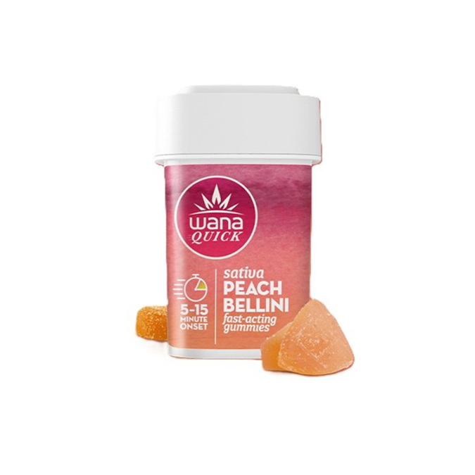Picture of WANA HEMP GUMMIES 100MG 10CT - PEACH BELLINI