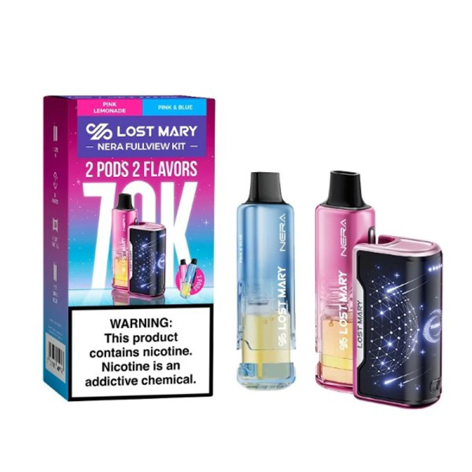 Picture of LOST MARY NERA FULLVIEW KIT 70K - PINK LEMONADE + PINK & BLUE