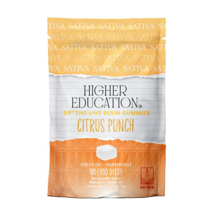 Picture of HIGHER EDUCATION  D9 LIVE RESIN GUMMIES THC 1500MG - CITRUS PUNCH