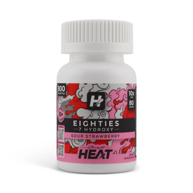 Picture of HEAT EIGHTIES 7 HYDROXY 10X TABS JAR -  SOUR STRAWBERRY
