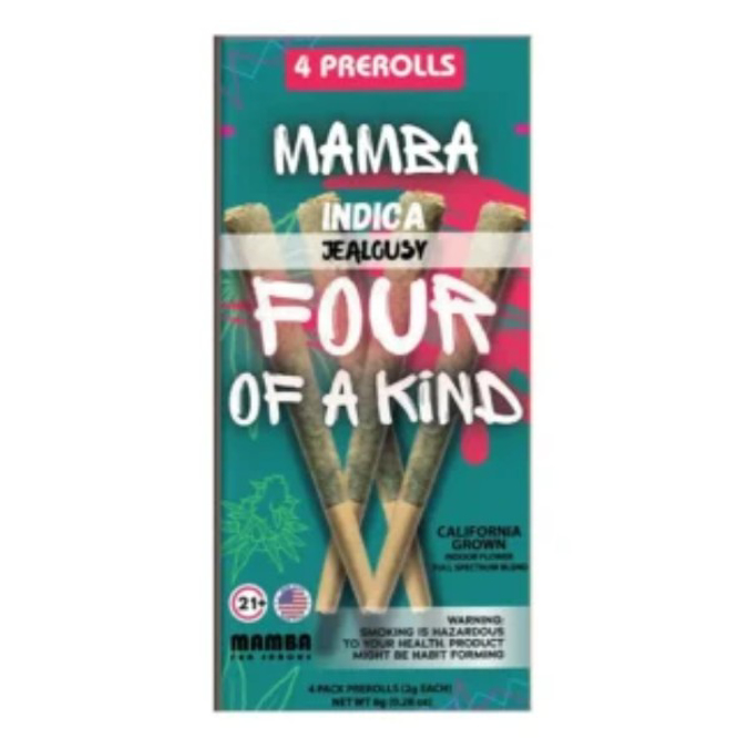 Picture of FOUR OF A KIND PRE ROLLS 10CT - JEALOUSY (INDICA)