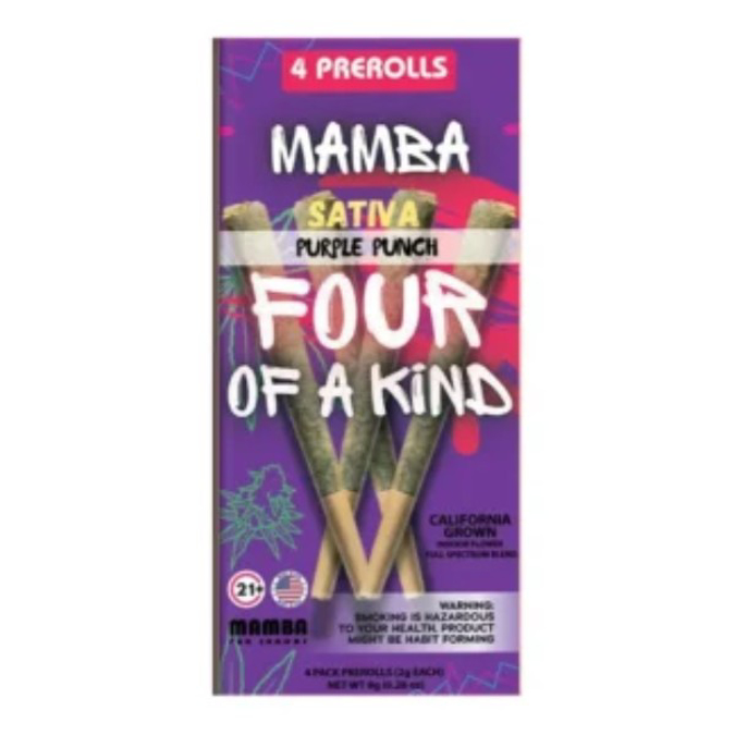 Picture of FOUR OF A KIND PRE ROLLS 10CT - PURPLE PUNCH (SATIVA)