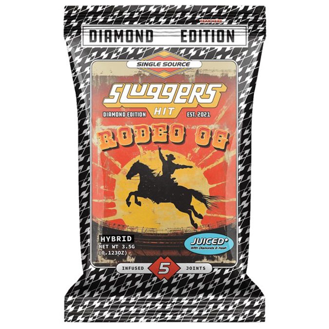 Picture of SLUGGERS HIT JUICED 0.7G INFUSED JOINTS 5PK - RODEO OG (HYBRID)