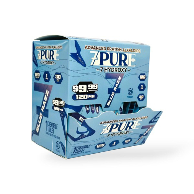 Picture of 7 PURE 7 HYDROXY 120MG 30PK - BLUE RAZZ