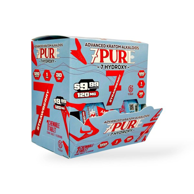 Picture of 7 PURE 7 HYDROXY 120MG 30PK - STRAWBERRY