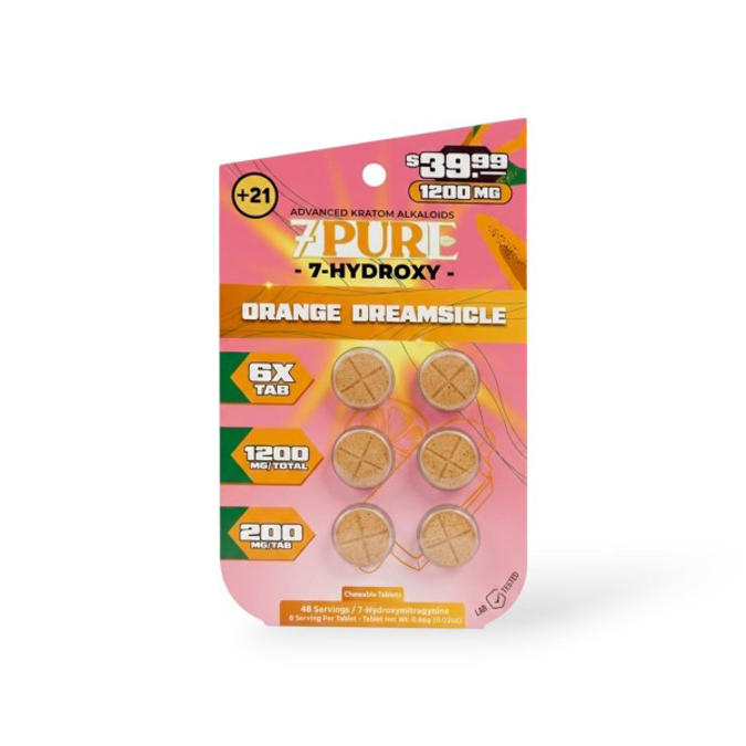 Picture of 7 PURE 7 HYDROXY 200MG 10CT - ORANGE DREAMSICLE