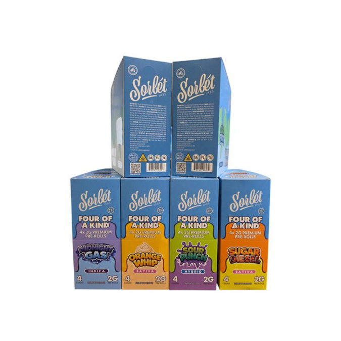 Picture of SORBET FOUR OF A KIND 2G PRE ROLL 10CT - BLUE SLUSH (HYBRID)