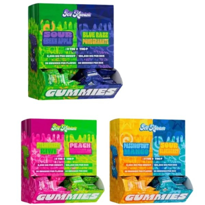 Picture of ICE KREAM GUMMIES 2000MG 120CT - PASSIONFRUIT MANGO + SOUR BLUEBERRY