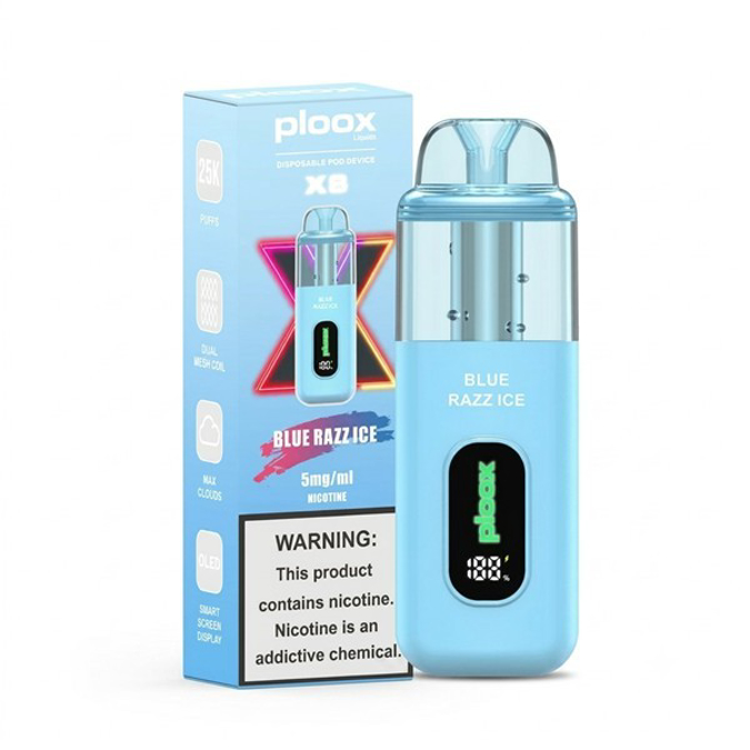 Picture of PLOOX DISPOSABLE POD 25K - BLUE RAZZ ICE