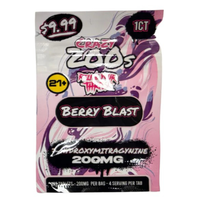 Picture of CRAZY 200S 7 OH 200MG 10CT - BERRY BLAST