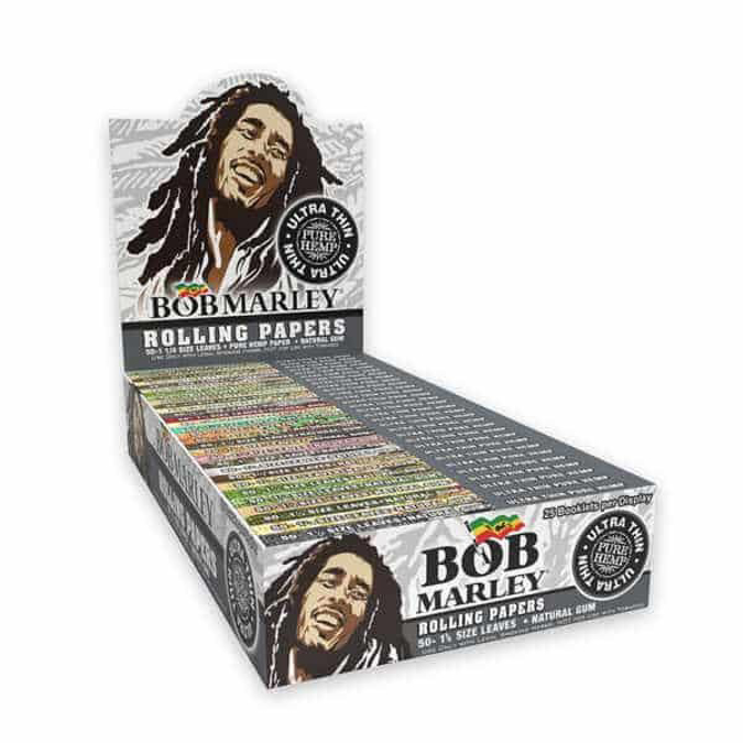 Picture of BOB MARLEY 1 1/4 ULTRA THIN ROLLING PAPER 25CT BOX