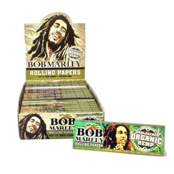 Picture of BOB MARLEY ROLLING PAPER UNBLEACHED HEMP 50CT BOX