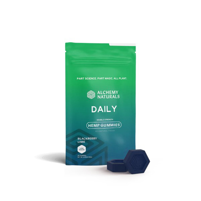 Picture of ALCHEMY NATURALS DAILY CBD GUMMIES 6CT BOX - BLACKBERRY LIME