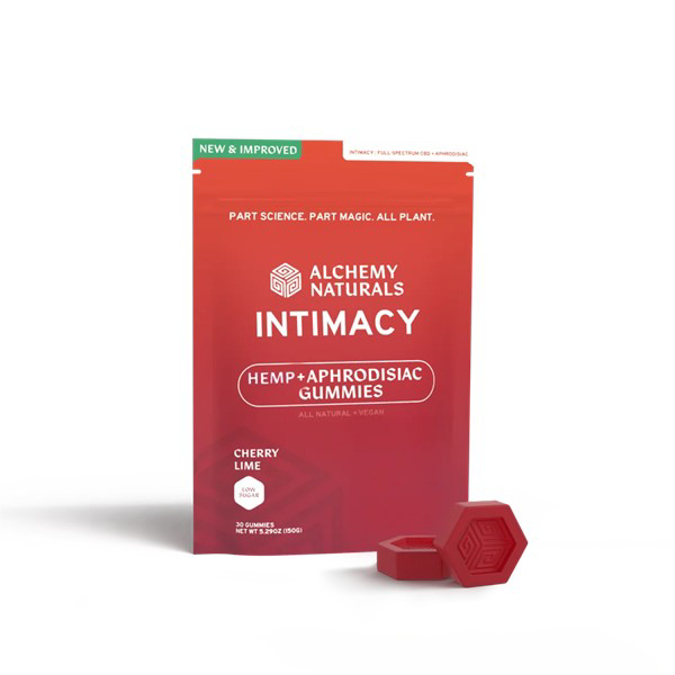 Picture of ALCHEMY NATURALS INTIMACY CBD + APHRODISIAC GUMMIES 6CT BOX - CHERRY LIME