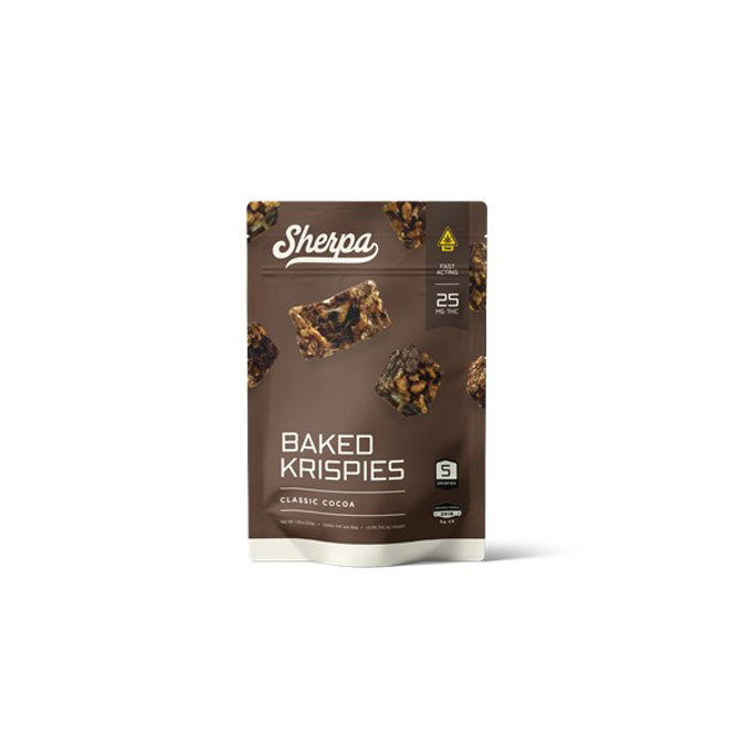Picture of SHERPA BAKED KRISPIES THC 25MG 30CT - CLASSIC COCOA
