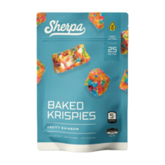 Picture of SHERPA BAKED KRISPIES THC 25MG 30CT - FRUITY RAINBOW