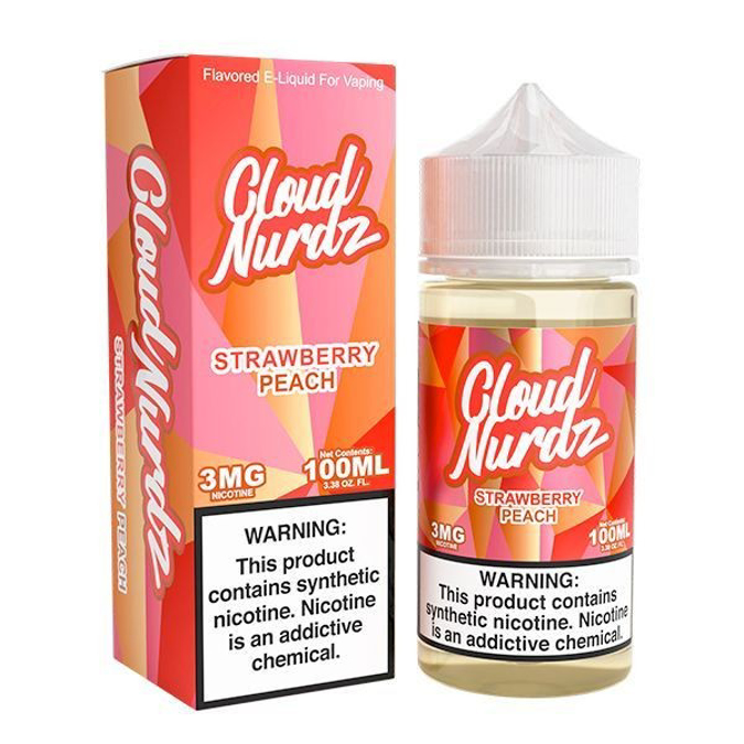 Picture of CLOUD NURDZ 100ML 3MG - STRAWBERRY PEACH