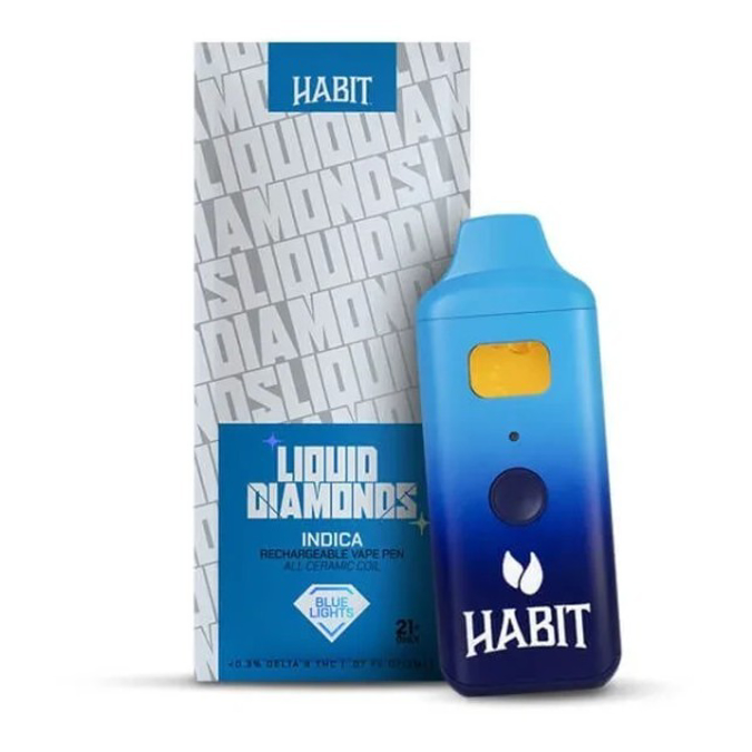 Picture of HABIT 2G LIQUID DIAMONDS DELTA 9 THC DISPOSABLE BLUE LIGHTS