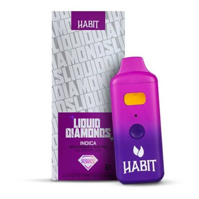 Picture of HABIT 2G LIQUID DIAMONDS DELTA 9 THC DISPOSABLE GRANDADDY PURPLE