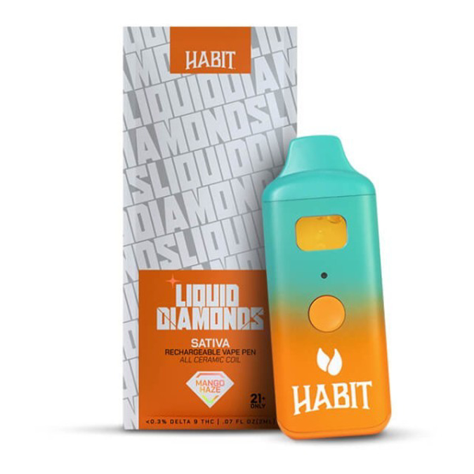 Picture of HABIT 2G LIQUID DIAMONDS DELTA 9 THC DISPOSABLE MANGO HAZE