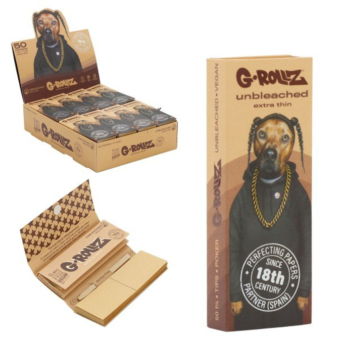 Picture of G ROLLZ PETS ROCK RAP UNBLEACHED 50 1 14 PAPERS