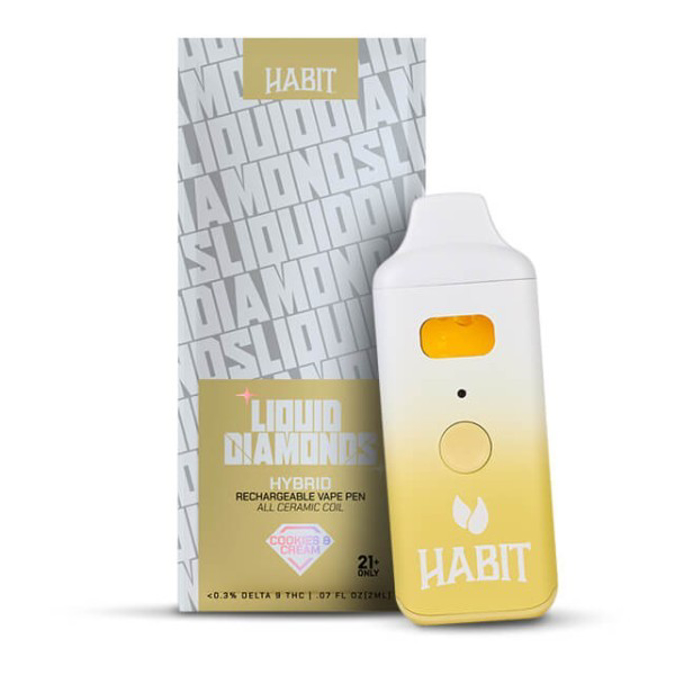 Picture of HABIT 2G LIQUID DIAMONDS DELTA 9 THC DISPOSABLE COOKIES AND CREAM