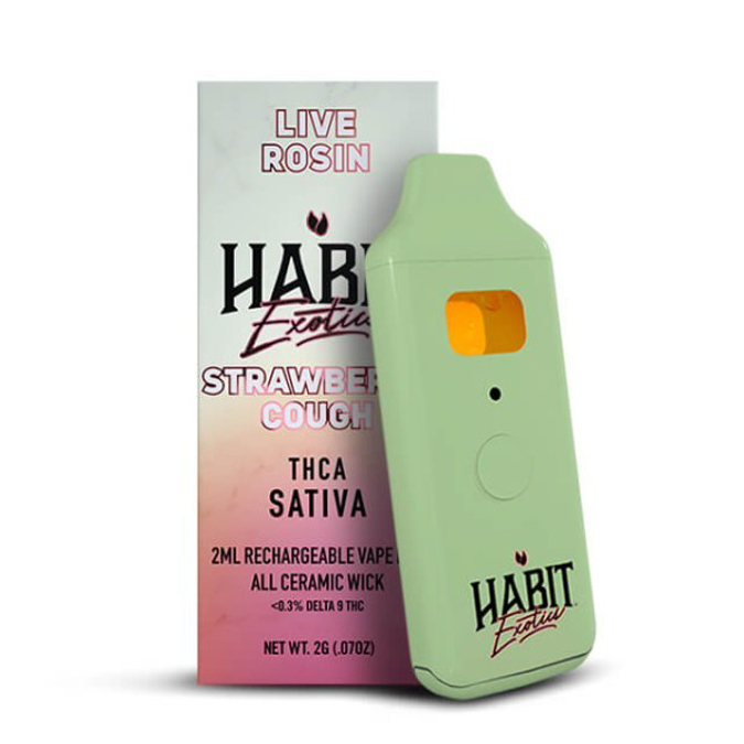 Picture of HABIT EXOTICS 2G LIVE ROSIN THCA 10PK STRAWBERRY COUGH