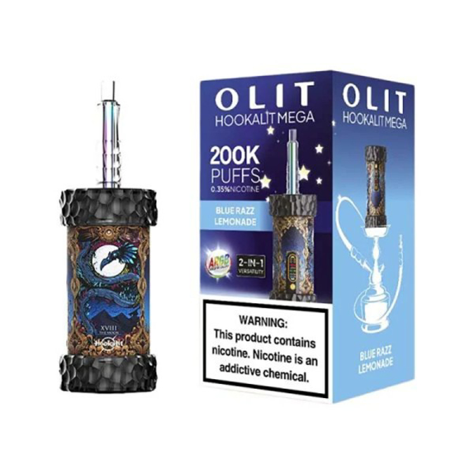 Picture of OLIT HOOKALIT MEGA 200K - BLUE RAZZ LEMONADE