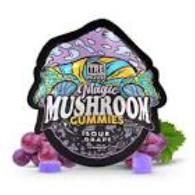 Picture of TRE HOUSE MAGIC MUSHROOM GUMMIES 15CTBAG SOUR GRAPE