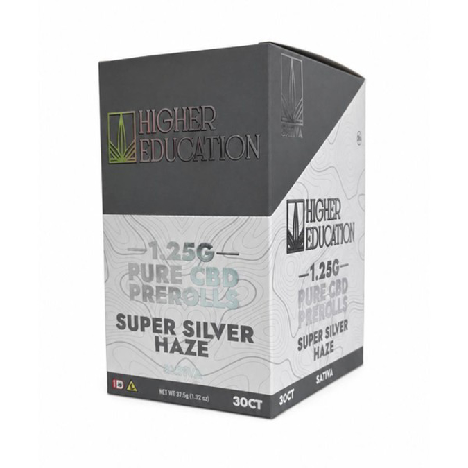 Picture of HIGHER EDUCATION CBD 1.25G PRE ROLLS 30CT JAR - SUPER SILVER HAVE (SATIVA)