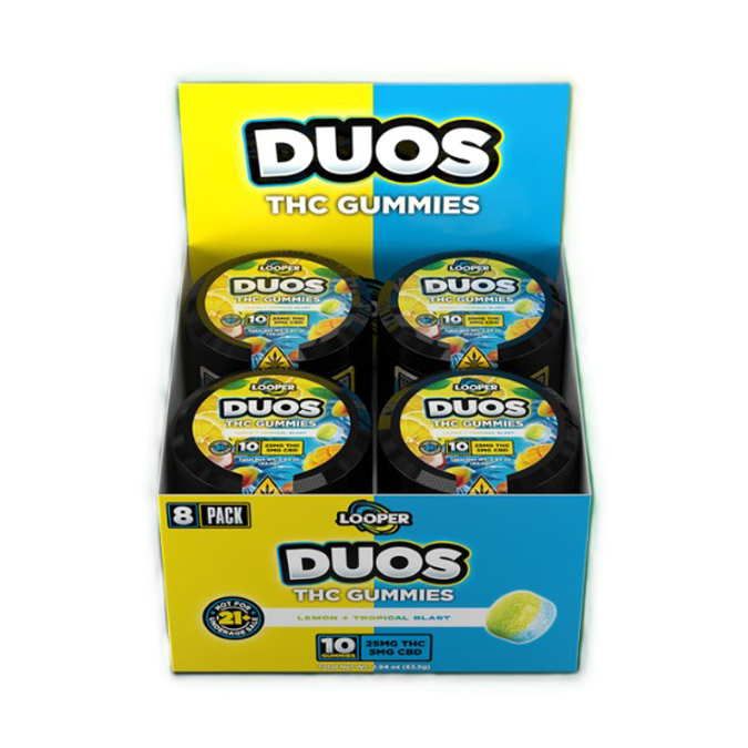 Picture of DUOS LOOPER THC GUMMIES 30MG - LEMON + TROPICAL BLAST