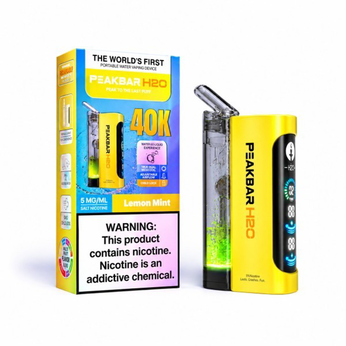 Picture of PEAK BAR MINI HOOKAH KIT 40K - LEMON MINT